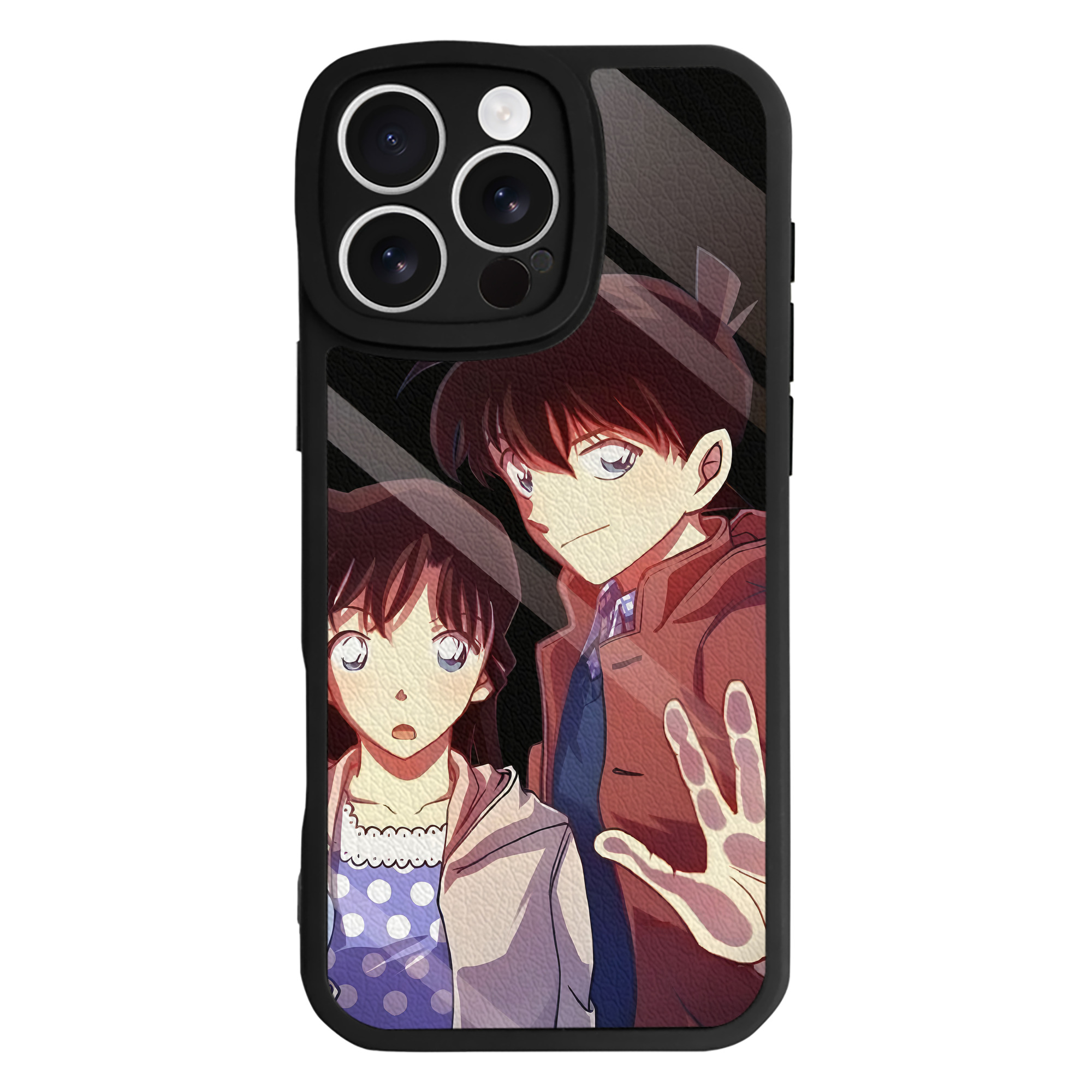 （画像用） 名探偵コナン Detective Conan 【iPhone 16シリーズ対応】シリコンスマホケース（レザー調） 材質：シリコン